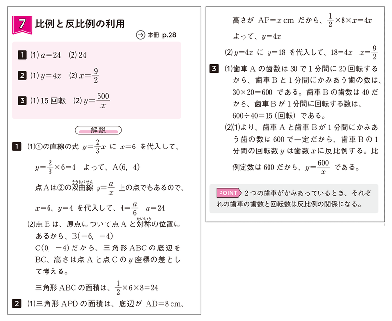 解答編の紙面イメージ