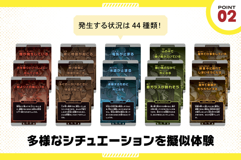 44種類のシチュエーションを疑似体験