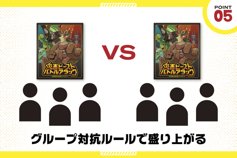 グループ対抗でプレイ可能