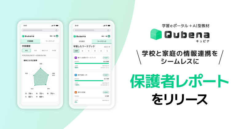 株式会社COMPASSが、保護者がスマートフォンから子供の学習状況を確認できる「保護者レポート」を順次提供