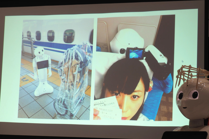 新幹線にぺぱたんと一緒に乗車