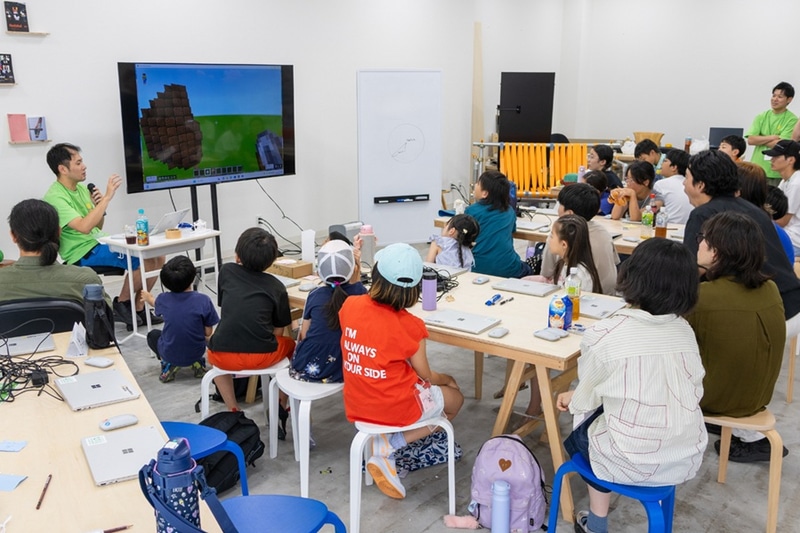 教育版マインクラフトを活用したワークショップのイメージ
