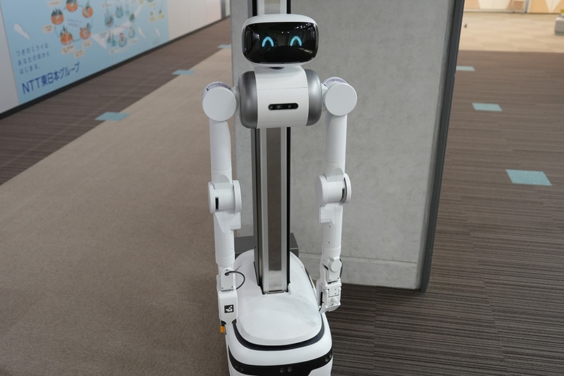施設内は、ロボットの案内係が巡回
