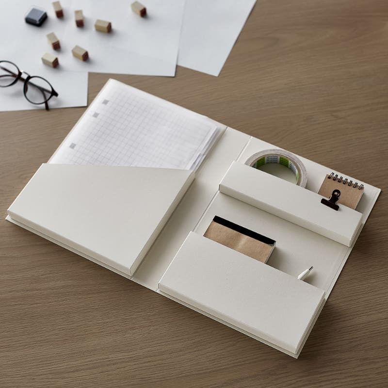 「分別できる書類・作品収納ケース」3分別タイプ