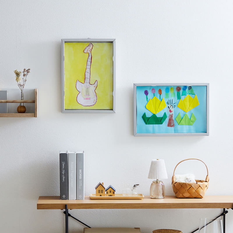 「収納しながらアートのように飾れる作品収納」の使用例