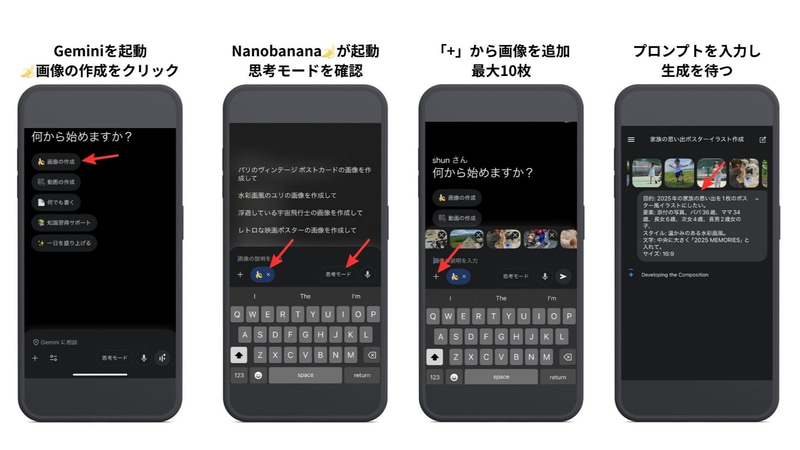 Nano Bananaの使い方（画像：筆者提供）