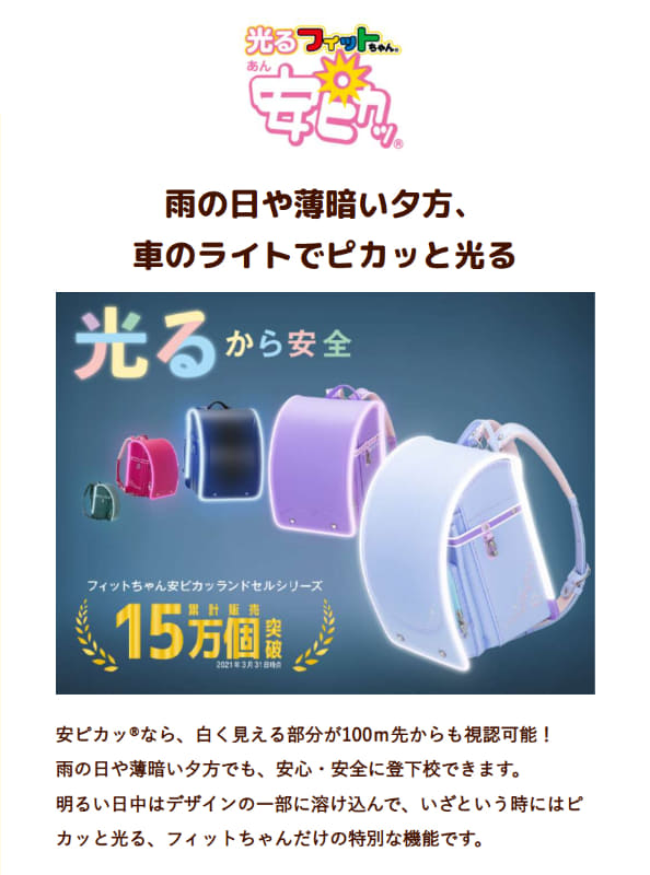クルマのライトでピカッと光る「安ピカッ」（出典：株式会社ハシモト）