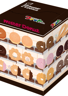 ミスタードーナツのショーケースをイメージした外箱（出典：株式会社ハシモト）