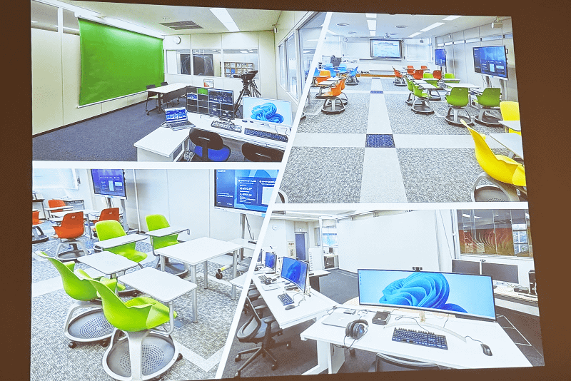 Future Class Roomのコンセプトを取り入れた先進的な研修センター（撮影：編集部）