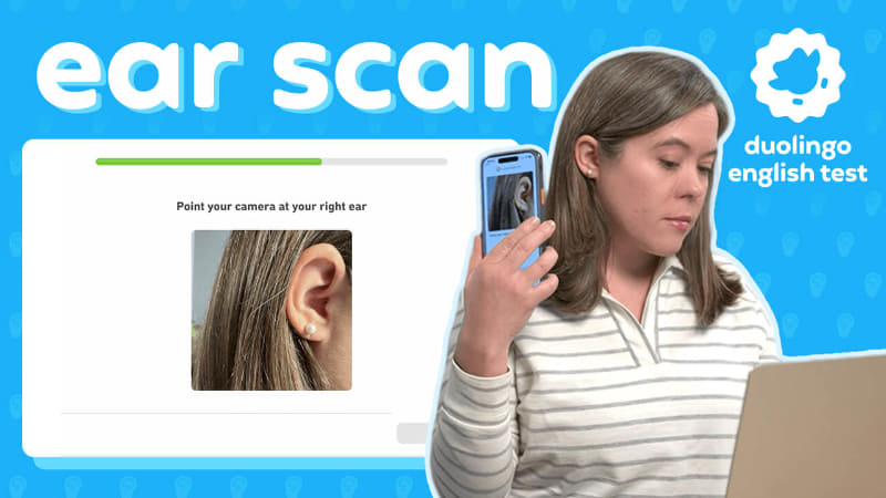 Duolingo, Inc.が、英語能力認定試験「Duolingo English Test」において、「Ear Scan（耳のスキャン）」を導入（出典：Duolingo,Inc. 以下同じく）