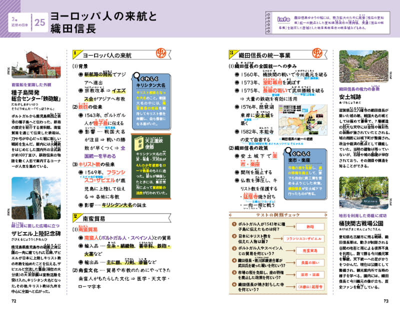 『地球の歩き方監修 旅する参考書 中学歴史』「ヨーロッパ人の来航と織田信長」（※掲載内容は変更となる可能性がある）