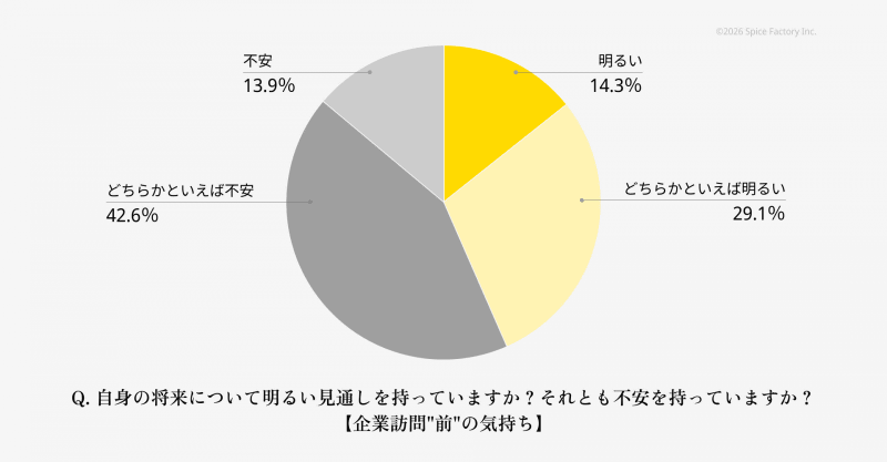 自分の将来に関する見通し（企業訪問前）