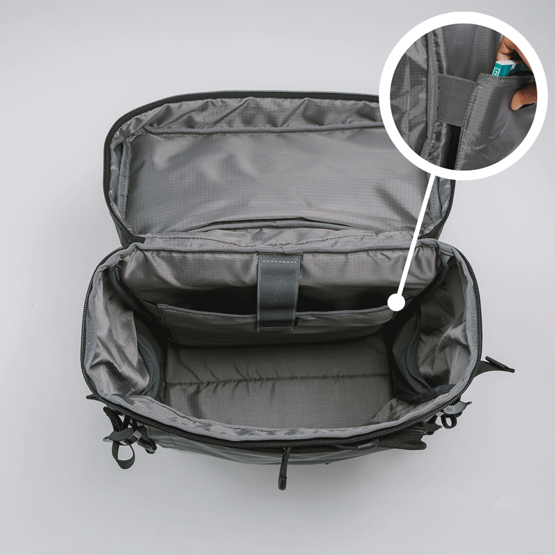 中高生が背負いやすいシンプルなデザインと収納力が特長の「ハコピタイト」