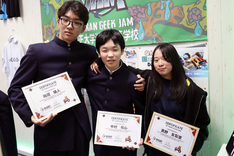 シニア部門 世界7位入賞チーム「SHONAN GEEK JAM」（立正大学淞南高等学校）