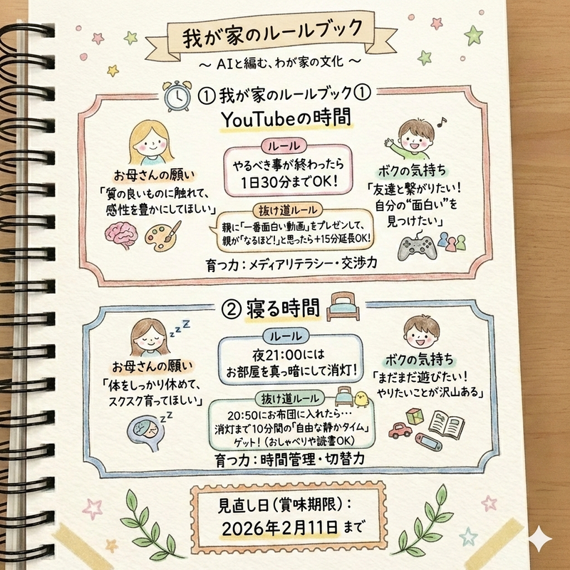 参考にしたデザイン画像も、最初にNano-bananaで作成→テキスト部分のみ手動で修正しました。