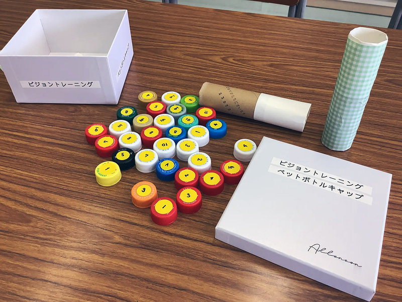 ビジョントレーニング（ペットボトルキャップキャッチャーでキャッチしよう！）（新発田市立佐々木中学校 西野陽子氏）