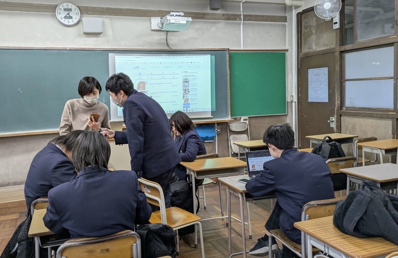 大津商業高校で実施したライティング講座の様子（出典：有限会社ウエスト）