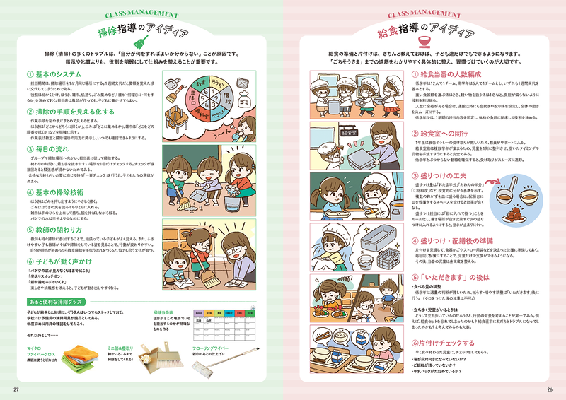 給食指導のアイデア／掃除指導のアイデア