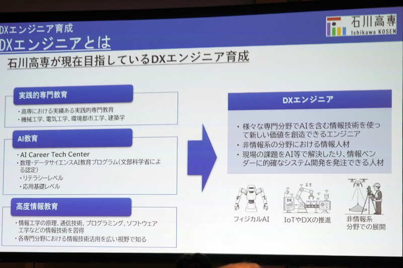 石川高専が目指すDXエンジニア育成
