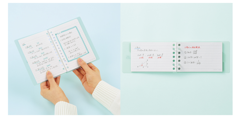 使用イメージ。（左から）A6サイズ、A7変形サイズ