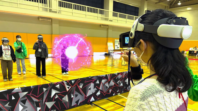 独立行政法人国立特別支援教育総合研究所が、「令和7年度研究所公開」で、ARスポーツ「HADO」体験を実施（出典：株式会社meleap、以下同じく）