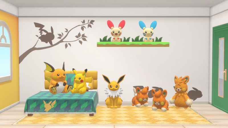 問題を解くと、ゲーム内でポケモンのぬいぐるみをつくることができる（画面は開発中のもの）