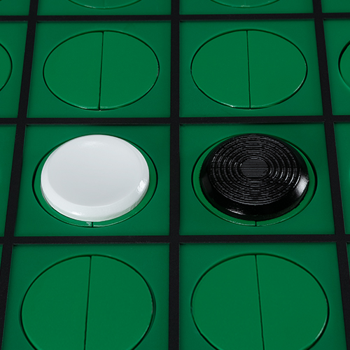 一体オセロは石が盤面と一体化しており、触感で黒石と白石の違いがわかる