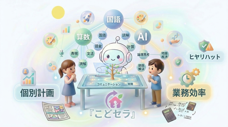 白金数理合同会社が、児童発達支援・放課後等デイサービス事業所向けのAI支援システム「こどセラ」を2026年春に正式リリース（出典：白金数理合同会社、以下同じく）