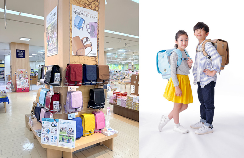 フットマーク株式会社が、くまざわ書店の2店舗で、小学生向けランドセルリュック「RAKUSACK JUNIORシリーズ（ラクサック ジュニア）」の販売を開始（出典：フットマーク株式会社、以下同じく）