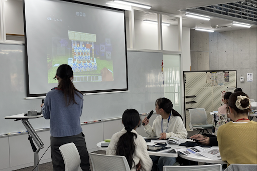 完成した春祭り会場と仮想空間での花火大会を全員で共有