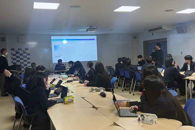 出前授業の様子（出典：aicrew株式会社、以下同じく）