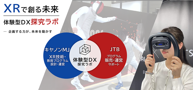 キヤノンマーケティングジャパン株式会社が、株式会社JTBと共同で開発した「XRを活用した体験型DX探究ラボ」を高校と自治体に提供（出典：キヤノンマーケティングジャパン株式会社）