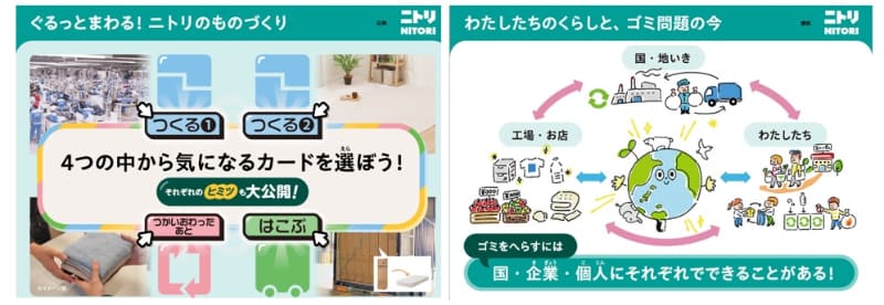 株式会社ニトリが、小学校社会科「ごみはどこへ」を題材とした探究学習教材を「ミライシード」で提供（出典：株式会社ニトリホールディングス）