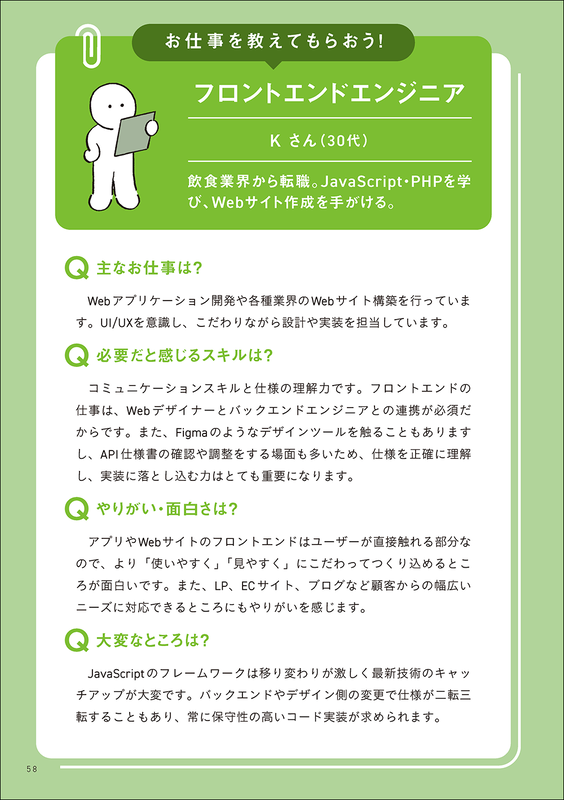IT業界で働く人たちにインタビューした「お仕事を教えてもらおう」ページ