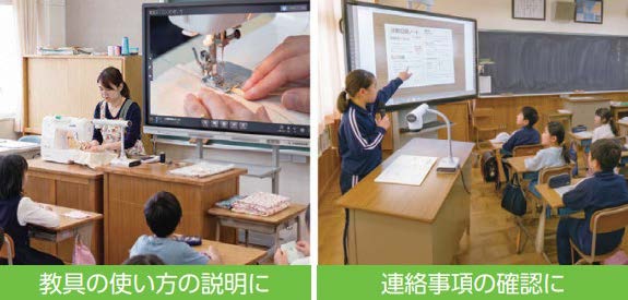 教具の使い方説明や連絡事項の確認に役立つ