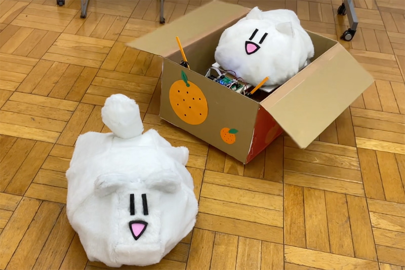 中2は大道芸ロボット製作に取り組む