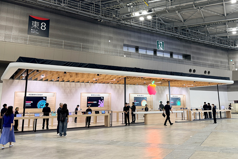 Appleのブース（東京ビッグサイト東8ホール）