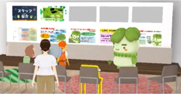 こさぽんらと一緒に、イスを使ったクイズゲームなどを実施
