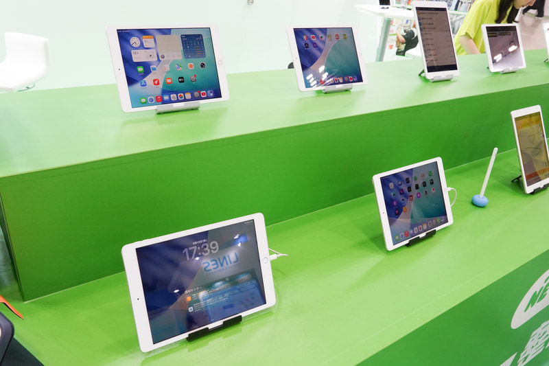展示は1万9980円の第8世代iPadで、実際に操作感を試すことができた