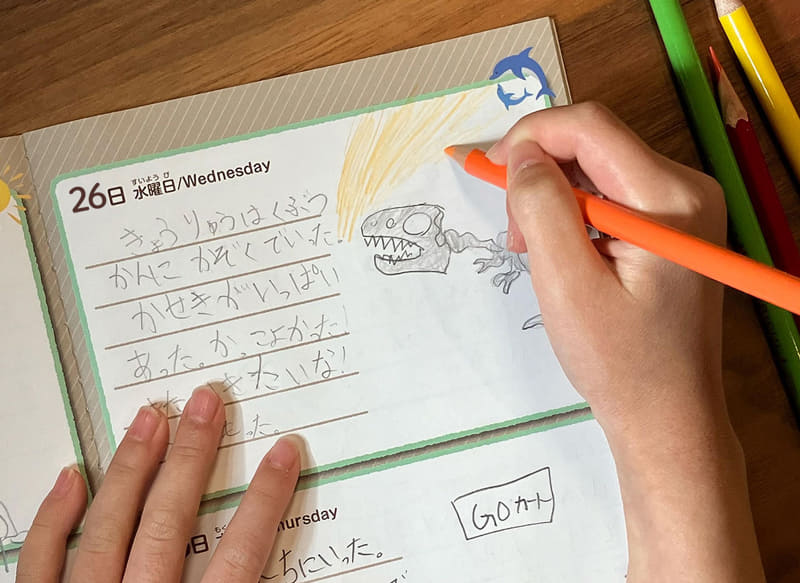 デイリーページに絵や文章を書き込める