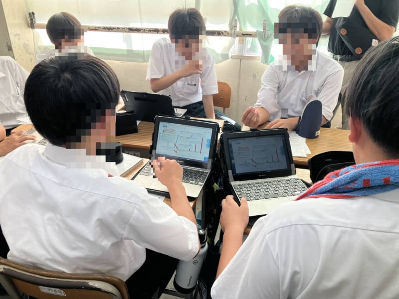 授業での活用風景（出典：株式会社Mikulak）