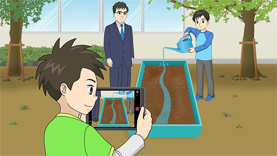 「画面の見やすさと健康」（出典「健康に特化した事例アニメのご紹介」のWebページ）