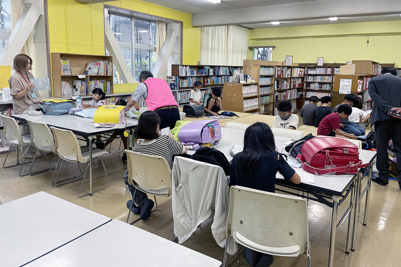 宮前区の犬蔵小学校の様子