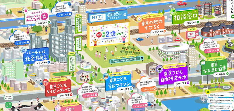 東京都こどもホームページは、1日最大10万人が利用