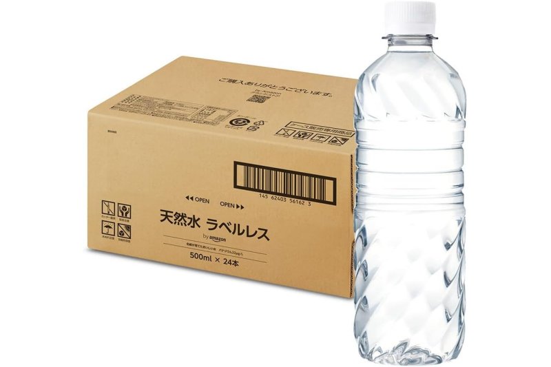 by Amazon 天然水 ラベルレス 500ml×24本