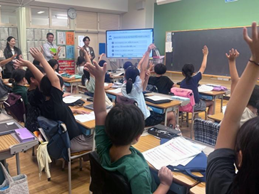 2026年7月に毛利小学校で実施した授業の様子