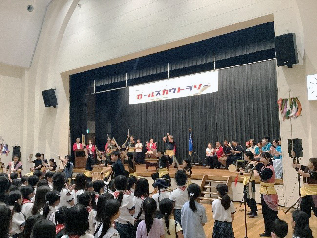 開会式で行われた印西ゆめ太鼓のパフォーマンス
