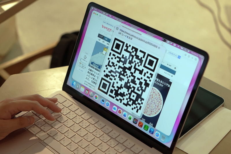 ウェブサイトのリンクからQRコードを作成