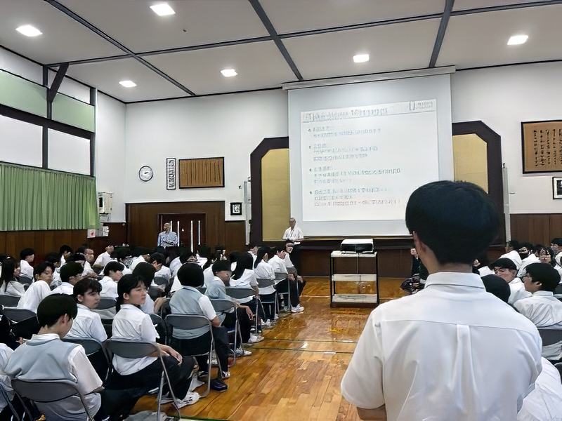 質疑応答の様子（出典：岡山学芸館高等学校）