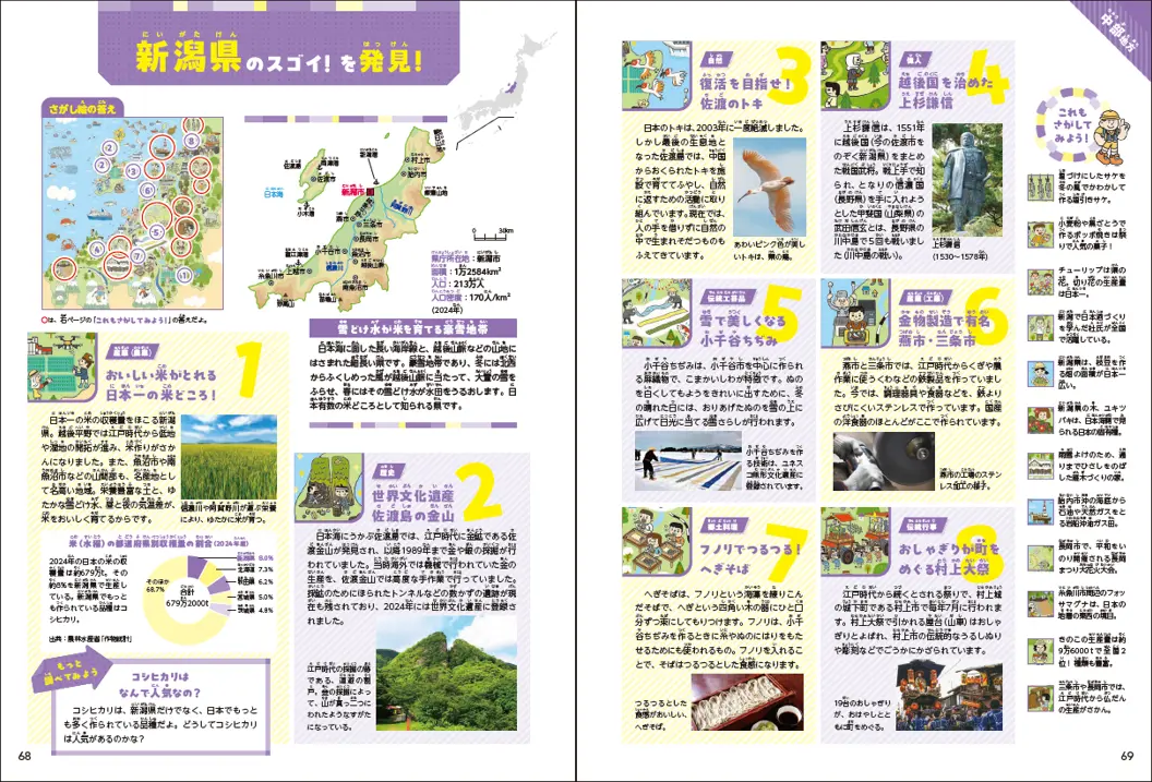 絵さがしで取り上げた内容について、地図や写真を交えて詳しく解説